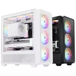 앱코 PC 케이스 G31 오메가포스 세븐팬 (블랙 / 화이트)