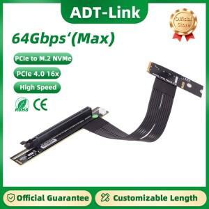 ADT-Link M43UH M.2 for NVMe Key M to PCI-E 4.0 x16 그래픽 카드 익스텐더 90도 각도 16x 라이저 어댑터