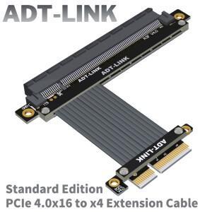 ADT-Link PCIe 4.0 X4-X16 라이저 케이블 RTX 3090 RX6800XT Express R23SL/R23SF/R23SH용 PCI-E 확장 변환