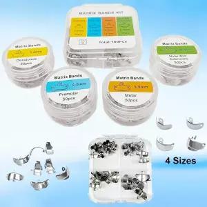 50100Pcs 구멍 매트릭스 밴드 Palodent V3 단면 윤곽 매트릭스 시스템 금속 스트립 도구