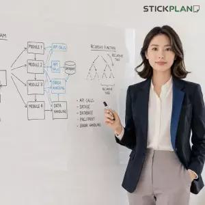 스틱플랜 초간편 붙이는 화이트보드 특대형 시트지 사무실 회의용 메모판 스케줄보드