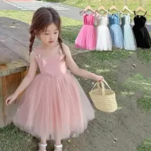 자매커플룩 끈나비튜튜 여아동 샤 레이스치마 나시 원피스 205736