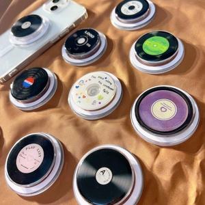 Magsafe 휴대폰 거치대 레트로 레코드 CD 에어백 쫓는 드라마 개폐식 마그네틱 레이