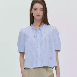마리끌레르 레이스 넥셔링 리본 블라우스(MAGBBL04MSB)