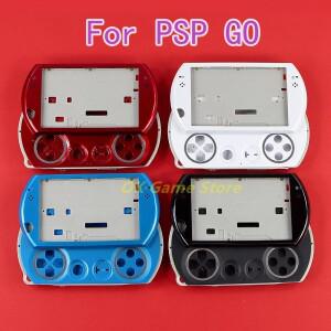 PSP GO 게임 콘솔 쉘 케이스 수리 교체 액세서리 용 버튼 스티커가있는 풀 세트 하우징