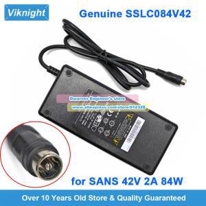 원형 SANS 전원 어댑터, 1 핀 충전기, 정품 42V 2A 84W, SSLC084V42