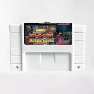 SNES 16비트 클래식 게임 콘솔용 슈퍼 카트리지 800 in 1 LED 버전 멀티 흰색