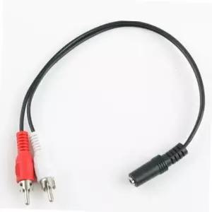 스테레오 y형 젠더 3.5mm 암 rca 수 2선 25cm 오디오 음향 변환 케이블 3.5파이 음향케이블 y형케이블