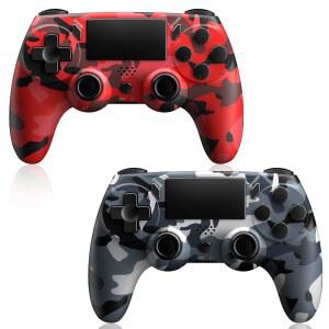 PS4용 KDYGPDCT 2팩 무선 컨트롤러, 6축 모션 센서가 있는 리모컨, 민감한 터치 패드, 내장 스피커 및 헤드폰 잭, PlayStation 4 /Pro /Slim /PC와 호환 가능