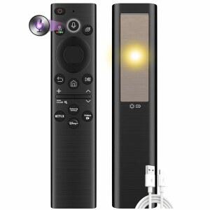삼성 스마트 TV 리모컨 교체, 충전식 솔라 2026-2019, 범용, 고속 충전, 솔라셀, 무료 USB C 케이블, 음성, 블루투스. 2년 보증
