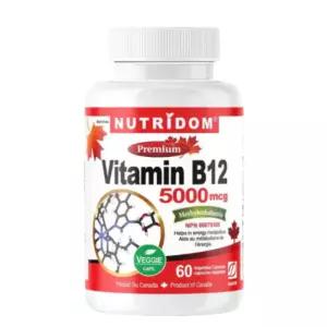 뉴트리돔 캐나다 비타민B12 고함량 우먼비타민B 5000mcg 60베지캡슐