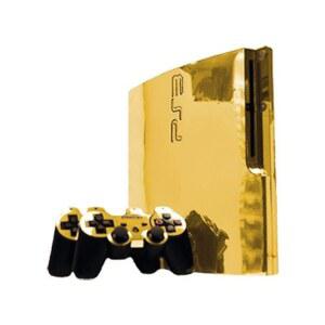 골드 크롬 미러 - 시스템 스킨의 비닐 데칼 모드 스킨 키트 PlayStation 3 슈퍼 슬림 콘솔과 호환됩니다