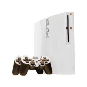 윈터 화이트 - 시스템 스킨의 비닐 데칼 모드 스킨 키트 PlayStation 3 슬림 콘솔과 호환됩니다