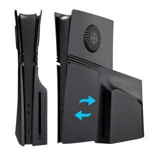 P5 Pro 디스크 및 디지털 에디션과 호환되는 페이스플레이트 5피스, 냉각 통풍구 먼지 필터 교체가 가능한 카이플레이호라이즌 커버 플레이트 매트 블랙 사이드 쉘 콘솔 액세서리 ABS 패널