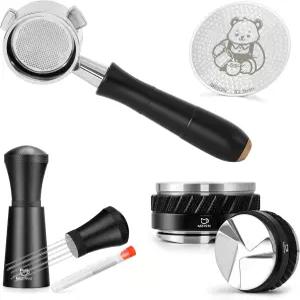 브레빌 에스프레소 머신용 MEION 54mm 액세서리 키트 바텀리스 포터필터 양면 커피 디스트리뷰터 탬퍼
