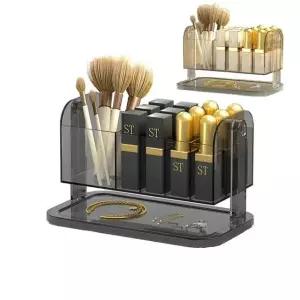 고품질 화장대 립스틱 정리함 진열대 보관함 메이크업 회전 브러쉬수납 (WD70D3D)