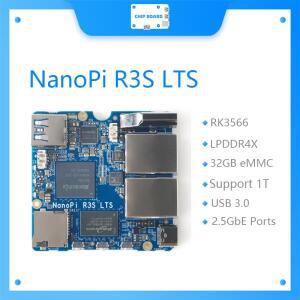 나노파이 R3S LTS 고급 RK3566 미니 컴퓨터 (듀얼 2.5GbE 포트, 32GB eMMC, CNC 알루미늄 케이스, 리눅스 I