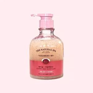 온더바디 벨먼 내추럴 스파 수분광채 사해소금 스크럽 바디워시 블랙로즈향, 400ml, 1개