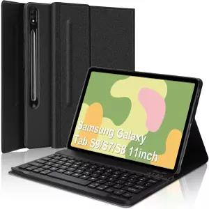 삼성 호환 삼성제품 S10 FE/S9 10.9 인치 키보드 케이스 S9/S8/S7 11 자석 탈착식 무선 태블릿 및 S 펜