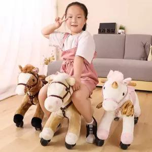 말타기 장난감 균형 포니 목마 연습 놀이기구 흔들 목마 실내 인형 말