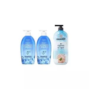 [기타] 오가니스트 쿨링 샴푸 750ml x 2개 + 핑크솔트 쿨링 바디워시 900ml 1개