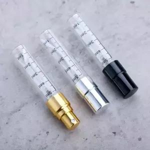00pcs 5ml 미세 안개 병 휴대용 졸업 유리 리필 형 분무기 빈 약병
