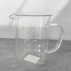 ( )마카 계량컵 중 500ML 6342 내열유리 가벼운 비커 소분 주방 실험 요리
