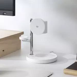 아이코모스 Qi2.2 25W 4in1 고속 맥세이프 무선 충전기 무드등 애플워치 갤럭시워치