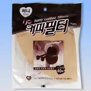 드리퍼 종이거름 핸드드립 드립 필터 커피 여과지 40매 하리오