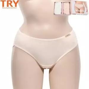 면스판 스판 패턴 미디팬티 2매입