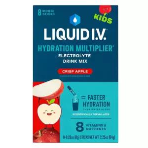 리퀴드이브 Liquid I.V. 키즈 하이드레이션 멀티플라이어 크리스프 애플 64g 영양제
