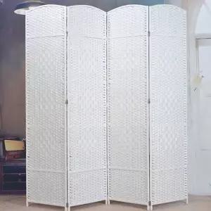 라탄 구텐 4단 파티션 150cmx160cm 화이트-WFOADI5