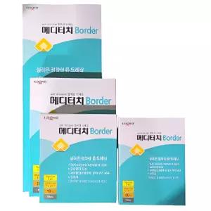 드레싱 일동 메디터치 보더 BORDER 실리콘 점착성 폼 10X10 FOAM6.5X6.5