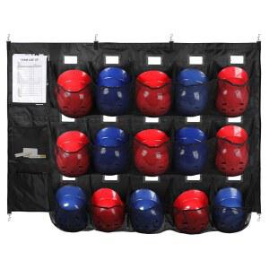야구 더그아웃 오거나이저 15인용 소 볼 팀용 걸이용 헬멧 가방 덕아웃 펜스 차고용 장비 헬멧 장갑 배트 공 정리