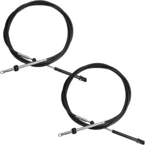 Forcitory 2Pcs 13FT 아웃보드 엔진 제어 케이블 교체 스로틀 시프트 1세대 머큐리 머크루저 마린 포스