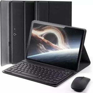 Microsoft Surface Go용 케이스 키보드 4/3/2/1 10.5/10인치 마우스 및 마그네틱 펜 홀더가 있는 슬림 자동