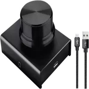 USB 볼륨 조절 멀티미디어 컨트롤러 노브 PC 스피커 오디오 리모컨 조정기 하나의 키 음소거 기능 지원