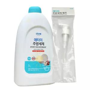 애터미 주방세제 퐁퐁 세제 레드사과향 1L + 전용 펌프