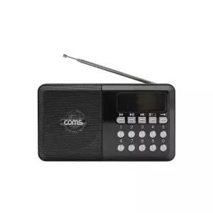 휴대용 라디오 FM 소형 충전식 효도 미니 재난 USB 마이크로SD 지원 MP3 플레이어 스피커