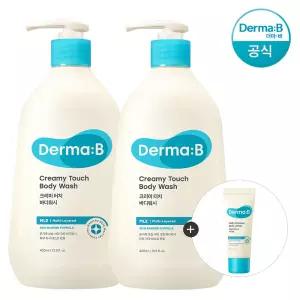 [공식] 더마비 크리미 터치 바디워시 400ml x2개+튜브견본(랜덤)