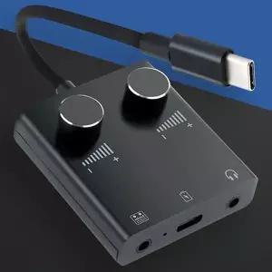 [셀러허브]Coms Type C 오디오 컨버터볼륨조절 C타입 to AU 젠더 3.5mm (S11187709)