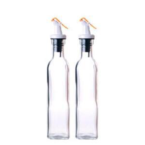 시노글라스 그레이병 250ml 화이트와오렌지 2개 세트 유리 실리콘 마개 원터치 개폐