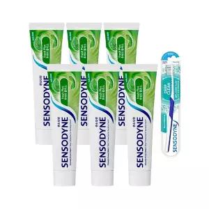 센소다인 시린이케어 후레쉬플러스 치약 100g, 6개+딥클린 칫솔 1입, 1개