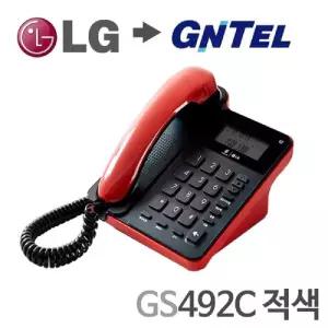 지엔텔492C 적색 구LG 발신표시 CID 유선전화기/번호/전화기/집전화/사무실/경로당/효도/가정용/빅버튼