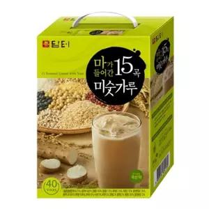 (40Tx2박스) 담터 마가 들어간 15곡 미숫가루/간편/스틱형/분말/가루/고소한/스틱/소포장/개별포장/사무실