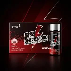 영진 활력 아르기닌6000, 10병 고카페인 에너지 드링크
