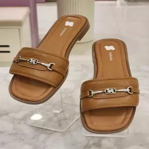 바바라 여성 1cm 홀스빗 플랫 뮬 슬리퍼 BBI331