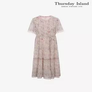 [써스데이아일랜드][Thursday Island] 보더쉬폰 플라워 롱 원피스(T244MOP242W)