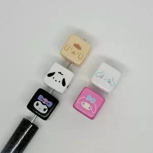 [셀러허브 생활리빙]B165 볼펜꾸미기 볼꾸 동대문 꾸미기 DIY 컬러 큐브 사각 캐릭터 믹스 컬러 (49758452
