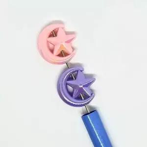 [셀러허브 생활리빙]볼펜꾸미기 볼꾸 동대문 꾸미기 DIY 알록달록 미니 랜덤 별 달 비비드 컬러 (49758742